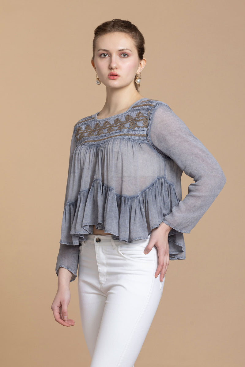 Bohera Shiori Lace Accent Top main image 0