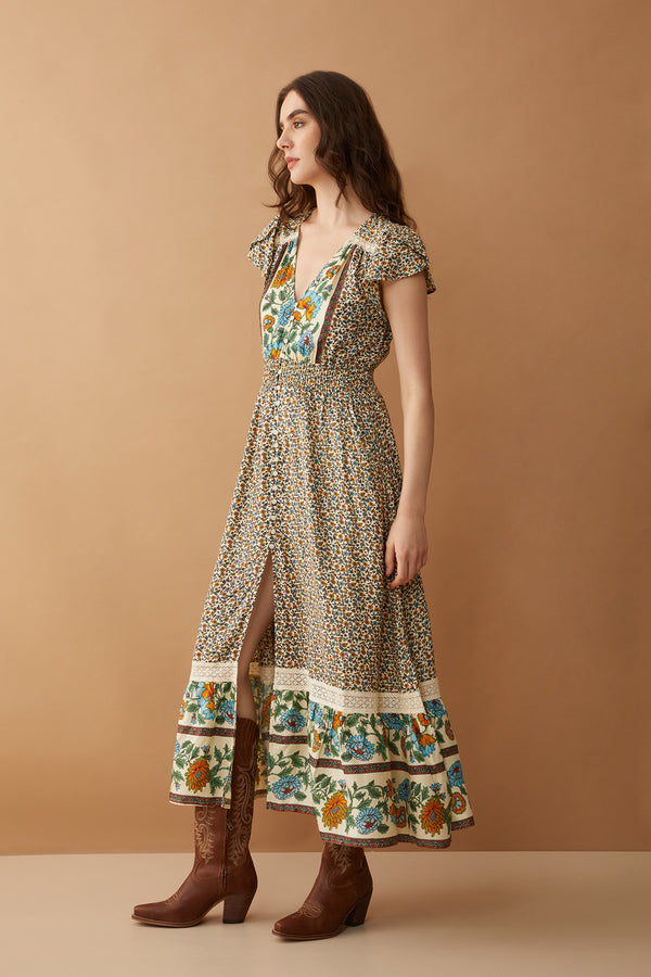 Mika Lou Embroidered Drop Waist Tiered Dress - Myra USA