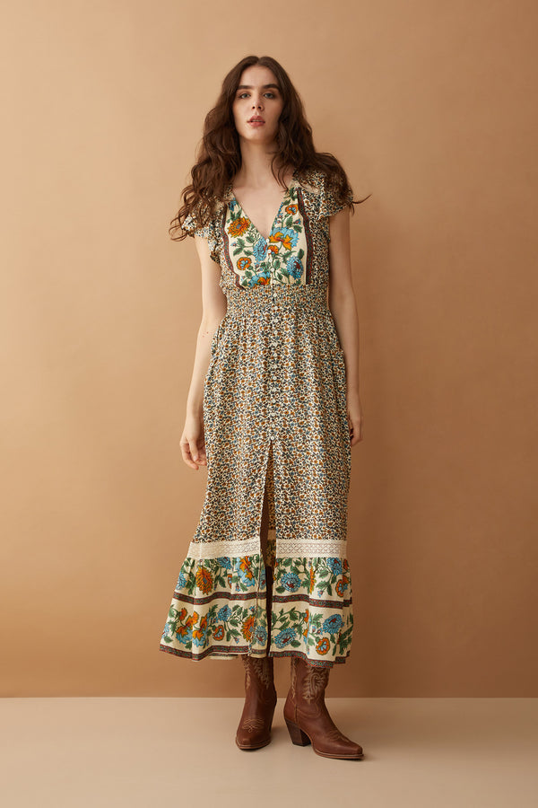 Mika Lou Embroidered Drop Waist Tiered Dress - Myra USA