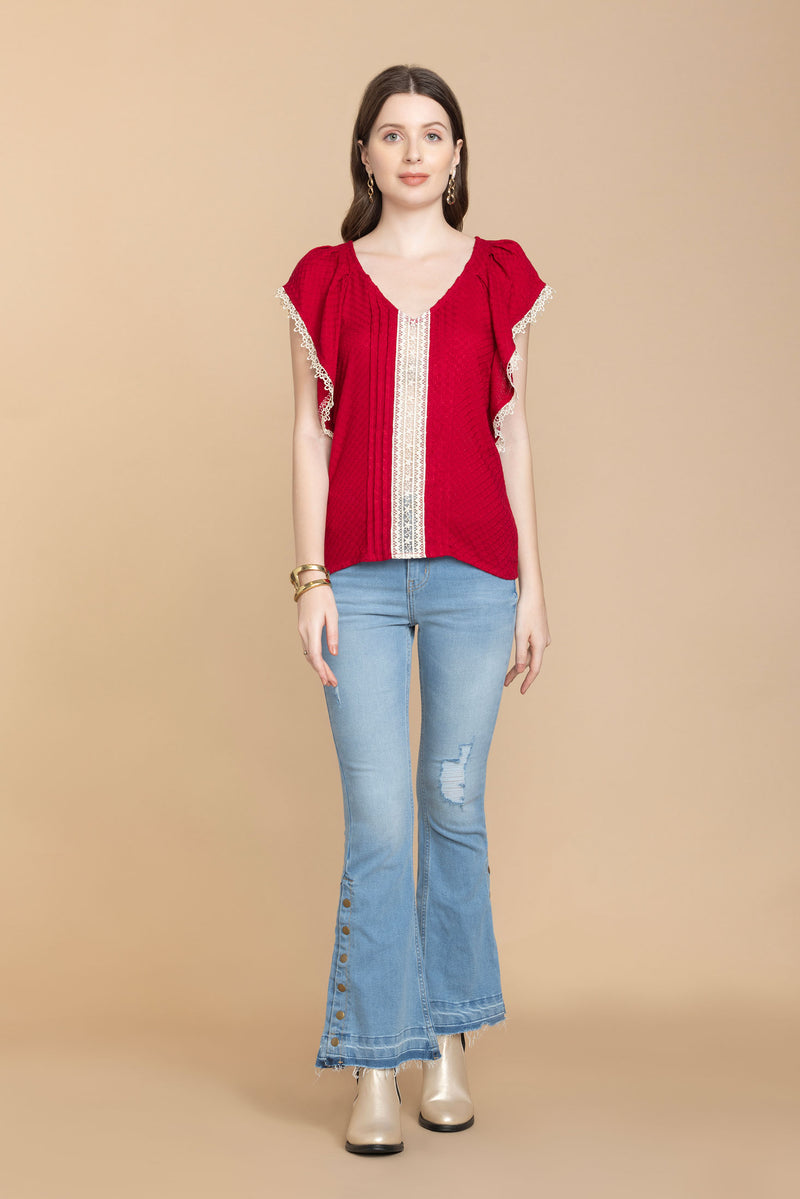 Bohera Shania Embroidered Lace Top