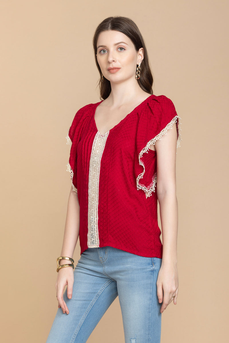 Bohera Shania Embroidered Lace Top