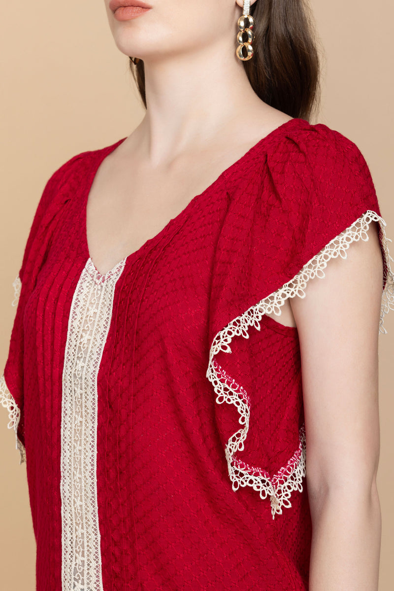 Bohera Shania Embroidered Lace Top