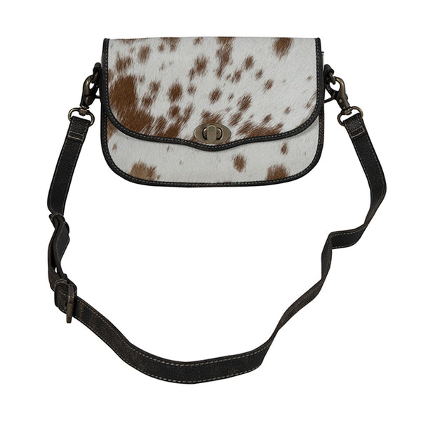 Angus Ridge Leather & Hairon Bag in Light Hair-on Hide