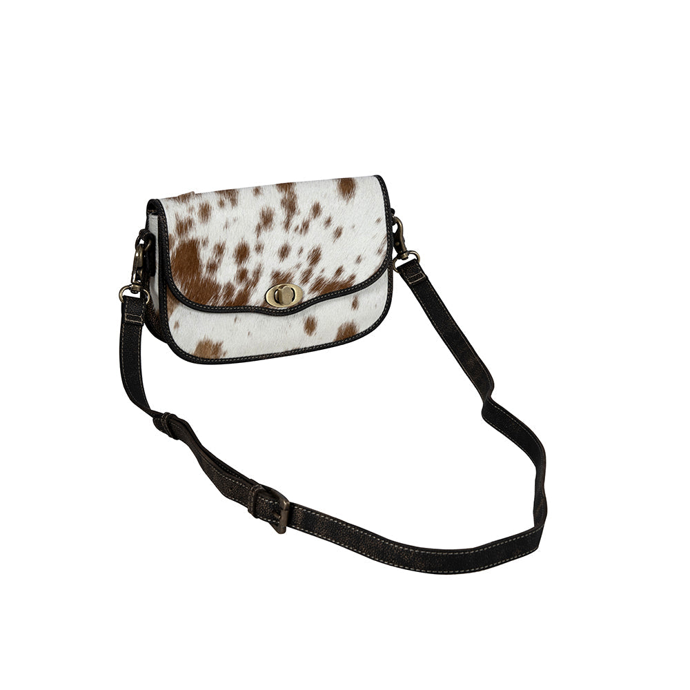 Angus Ridge Leather & Hairon Bag in Light Hair-on Hide - Myra USA