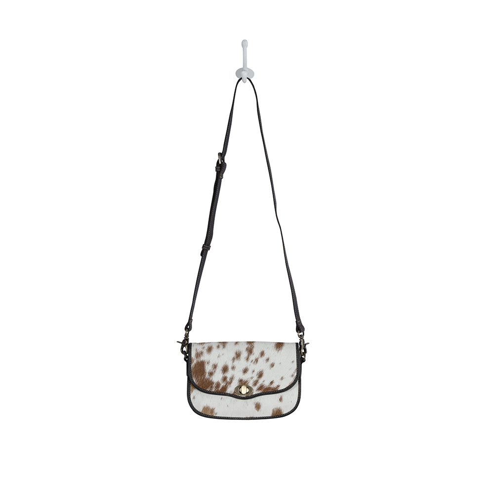 Angus Ridge Leather & Hairon Bag in Light Hair-on Hide - Myra USA