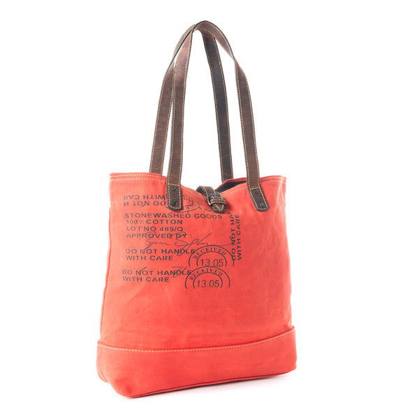 Graded Cotton Woven Canvas Tote Bag - Myra USA