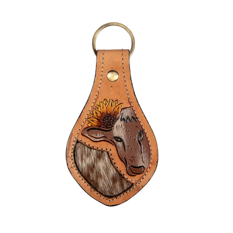 Peeking Calf Key Fob