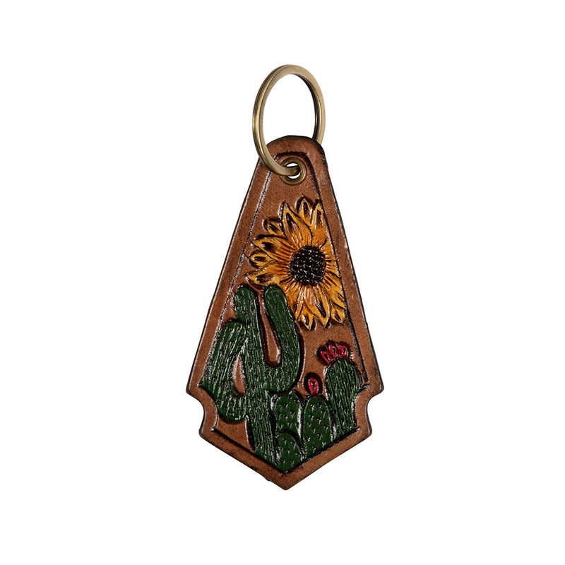 Sunflower In The Cactus Key Fob