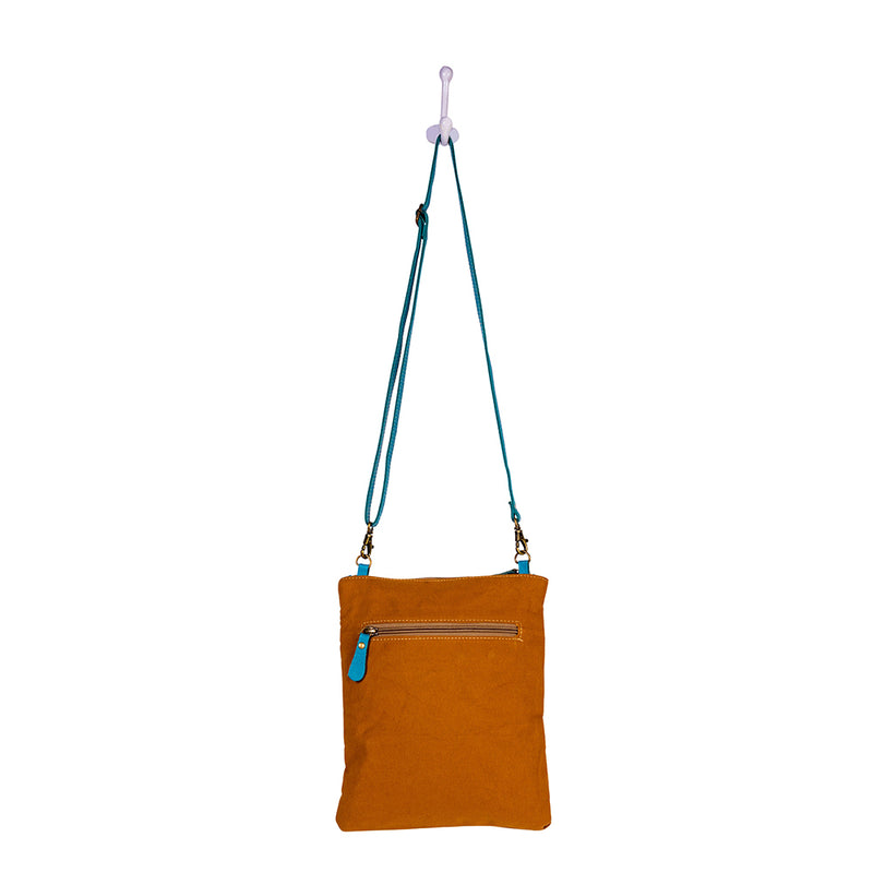 Blue Ridge Blooms Canvas & Leather Bag