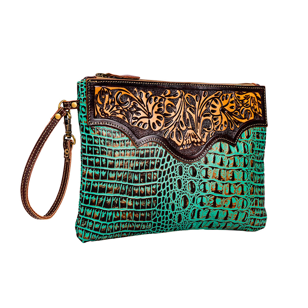 Sipala Hand-tooled Clutch Bag - Myra USA