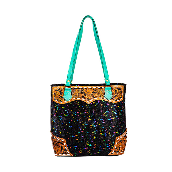 Galaxy Fire Tote Hand-Tooled Bag