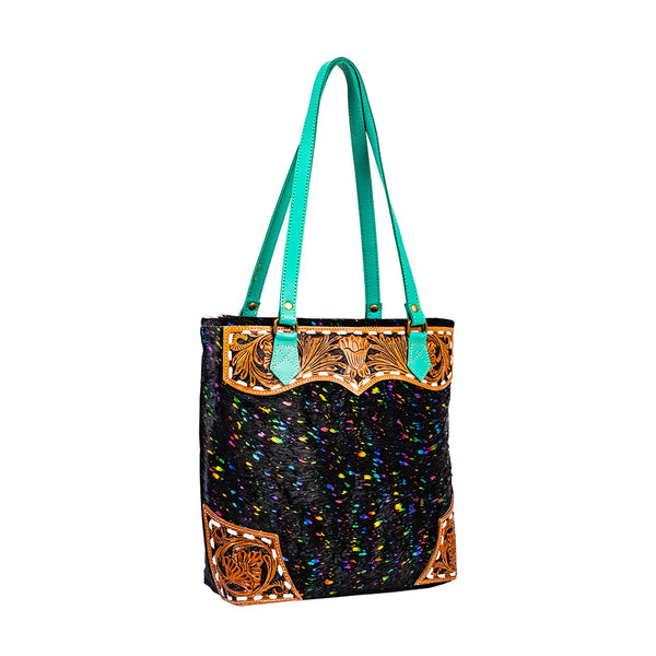 Galaxy Fire Tote Hand-Tooled Bag