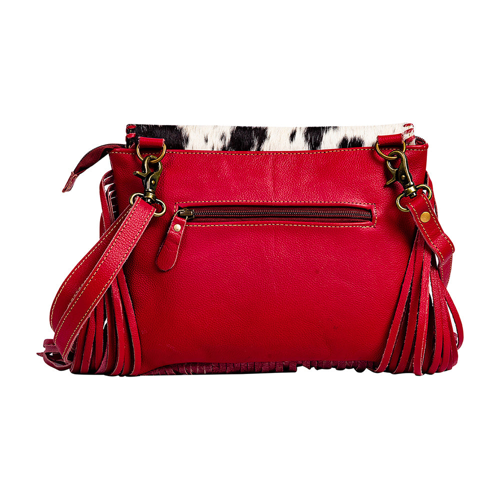 Letterstone Trail Fringe Leather & Hairon Bag - Myra USA