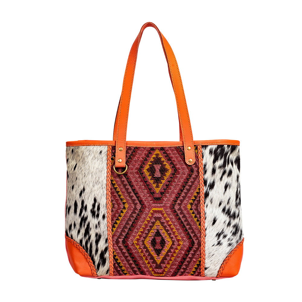 Tonga Ridge Tote Bag In Orange - Myra USA