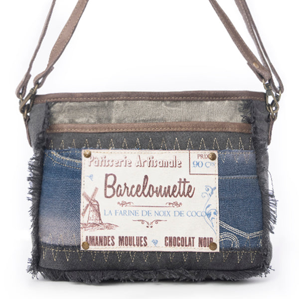 Barcelonnette Denim Small & Crossbody Bag - Myra USA