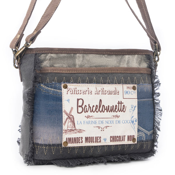 Barcelonnette Denim Small & Crossbody Bag - Myra USA