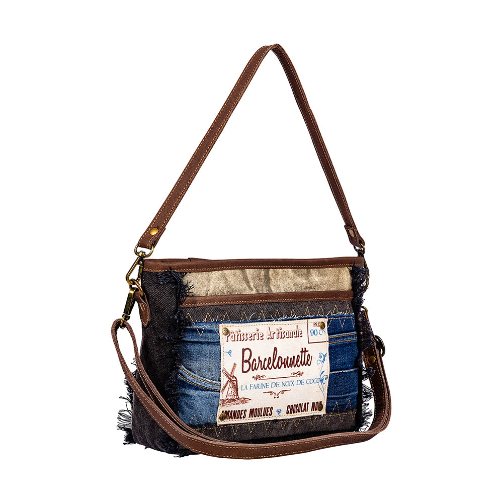 Barcelonnette Denim Small & Crossbody Bag - Myra USA