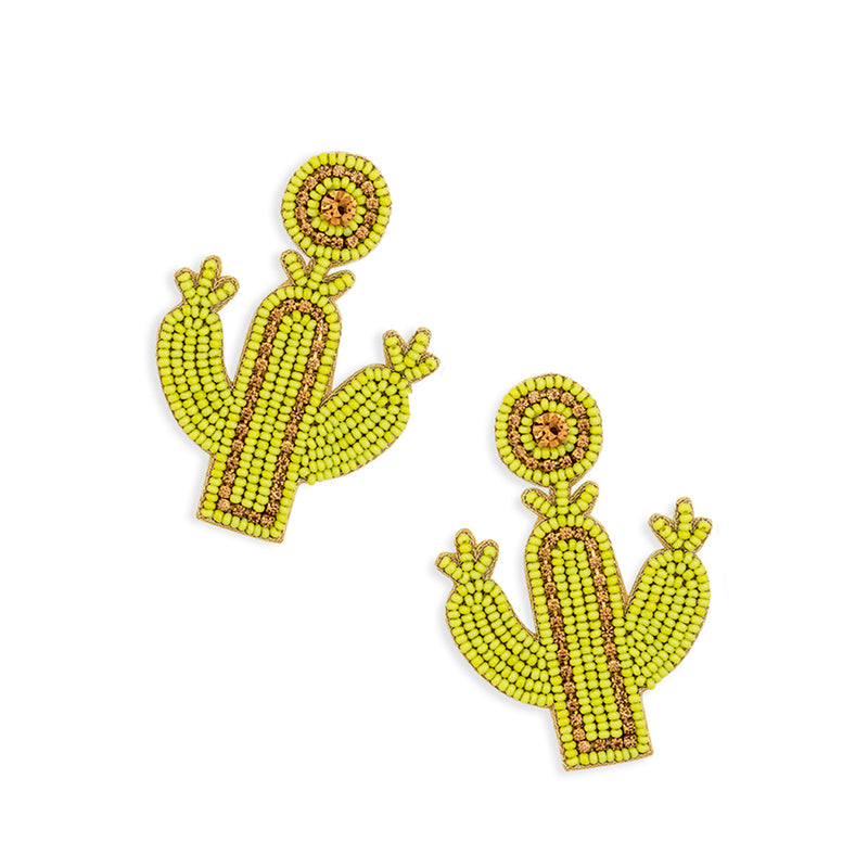 Cactus Star Beaded Earring