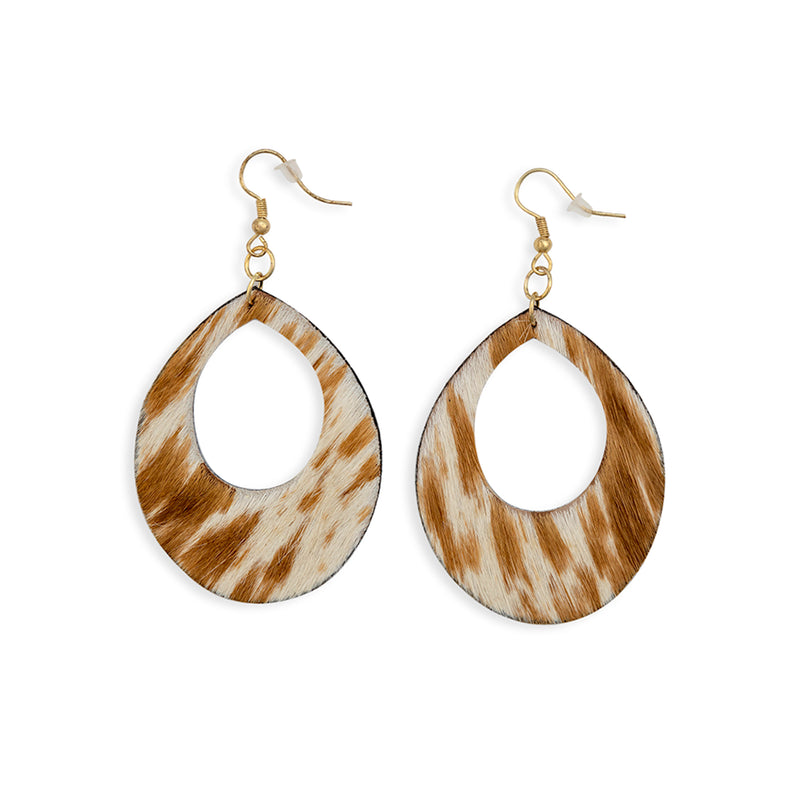 Wyoming Peak Hair-on Hide Earring