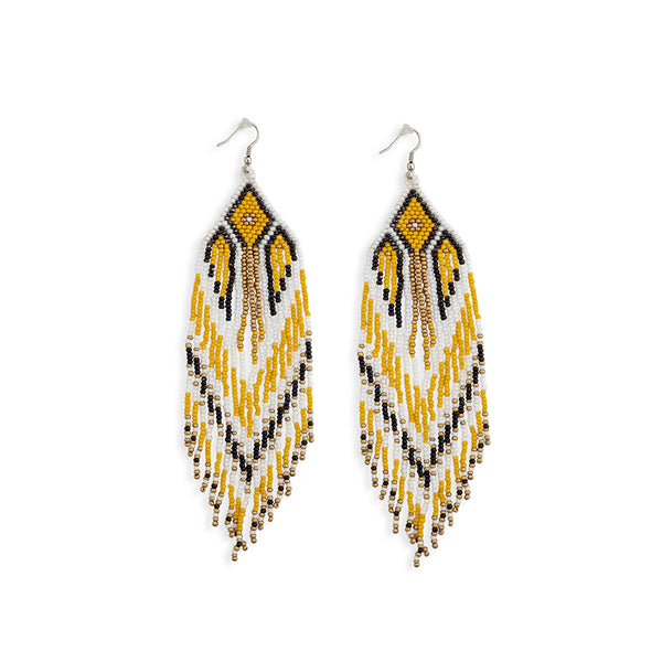 Paparazzi yellow hot sale fringe earrings