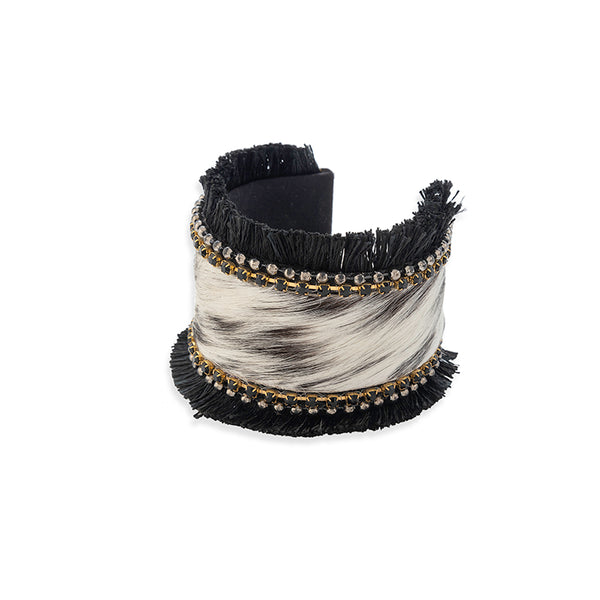 Coal Ridge Hair-on Hide Cuff Bracelet - Myra USA
