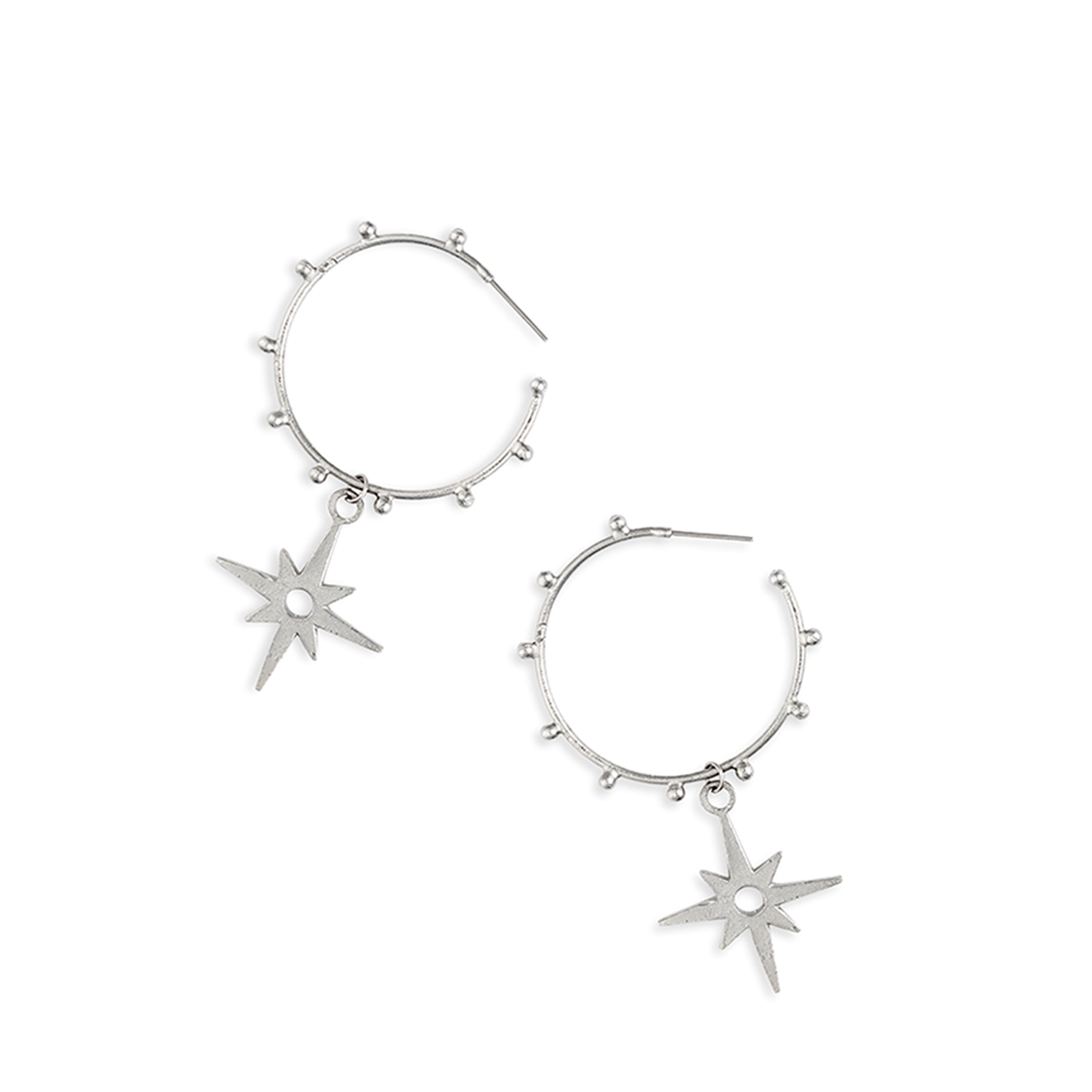 Shining Star Hoop Earrings - Myra USA