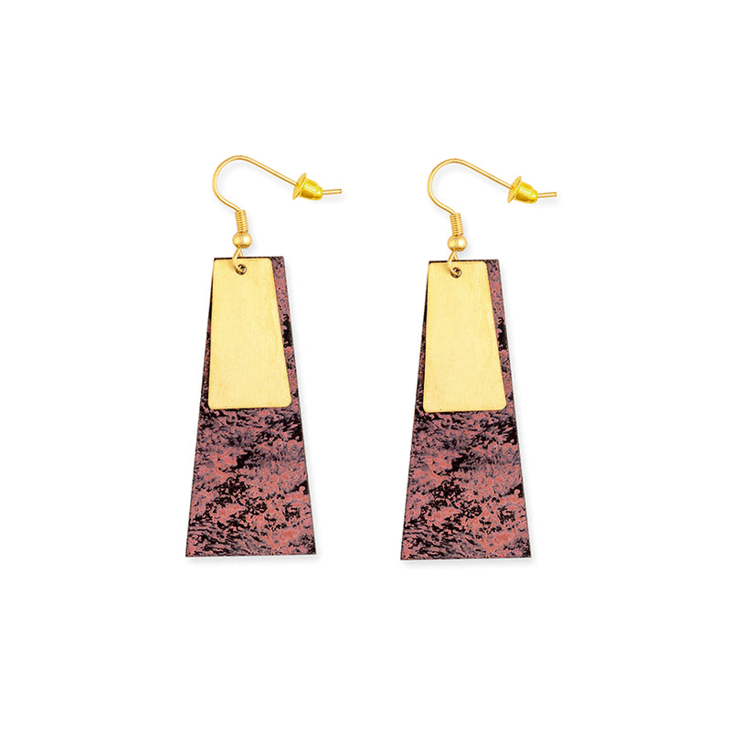 Mona Earrings in Burgundy