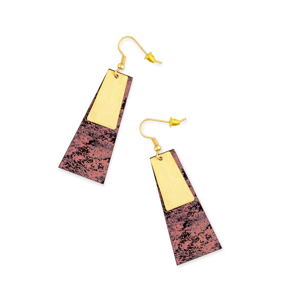 Mona Earrings in Burgundy