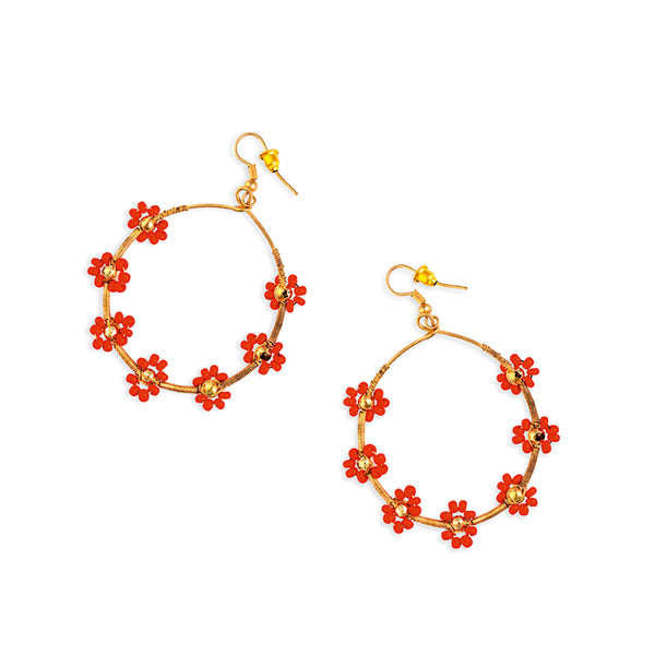 Dessert Flower Hoop Earrings