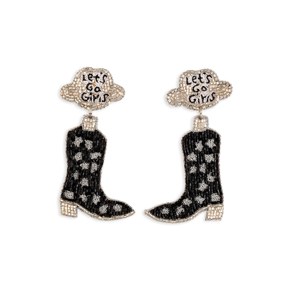 Let’s Go Girls Earrings in Black