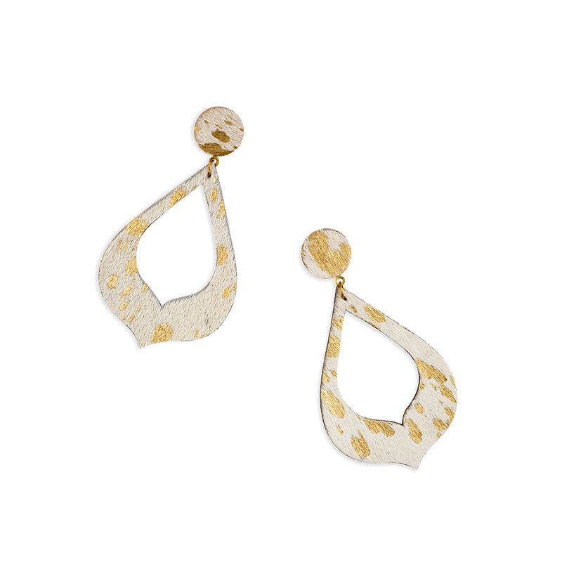 Mystique Hair-On Hide Earrings