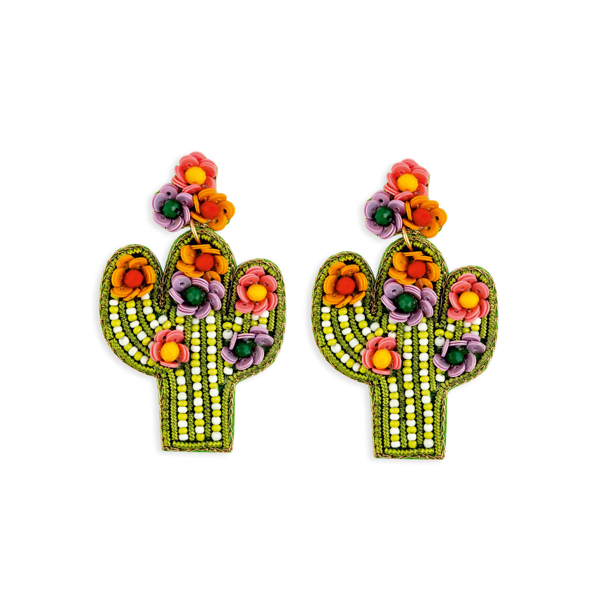 Cactus In Bloom Earrings - Myra USA