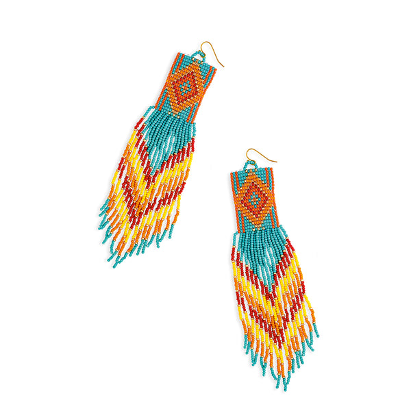 Soaring Hawk Beaded Earrings