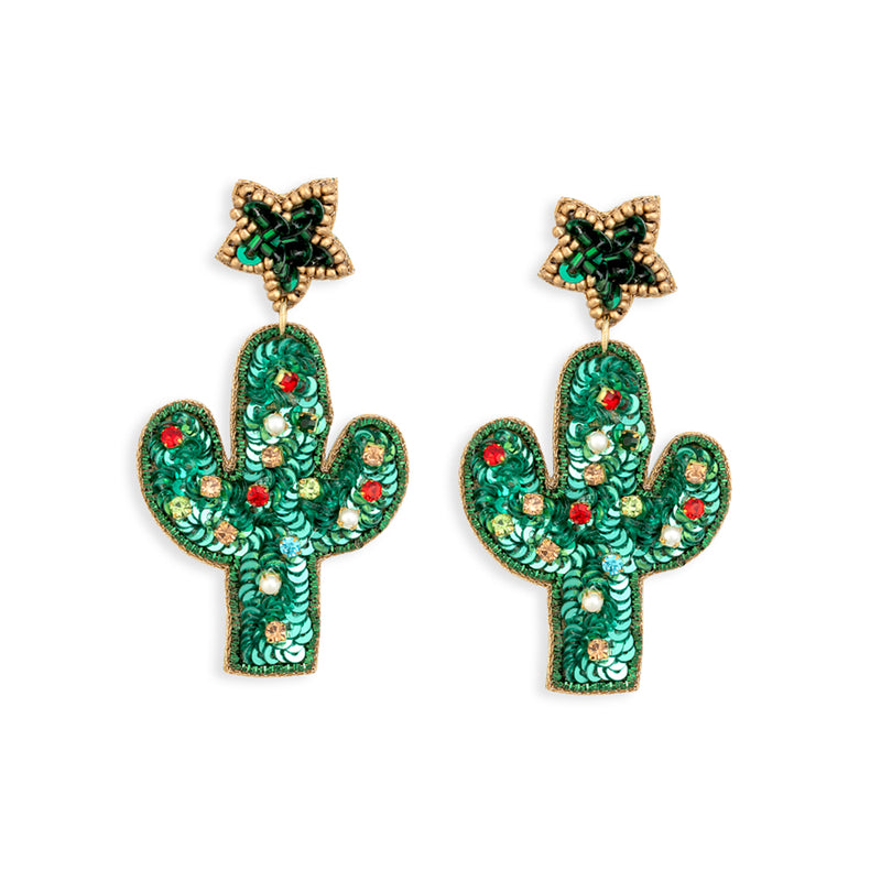 Cacti Chic Set Of 4 Earrings