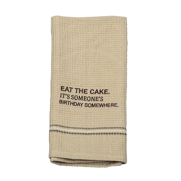 EAT THE CAKE DISH TOWEL '' SET OF 2 '' - Myra USA