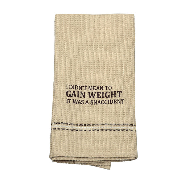 GAIN WEIGHT DISH TOWEL" SET OF 2 "