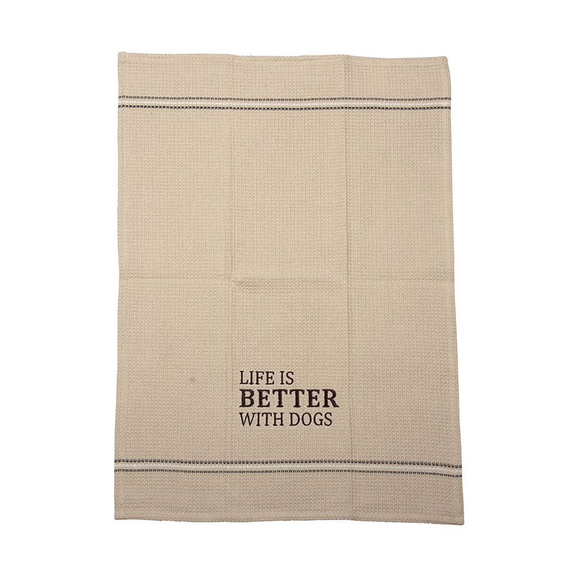 LIFE IS BETTER DISH TOWEL  SET OF 2