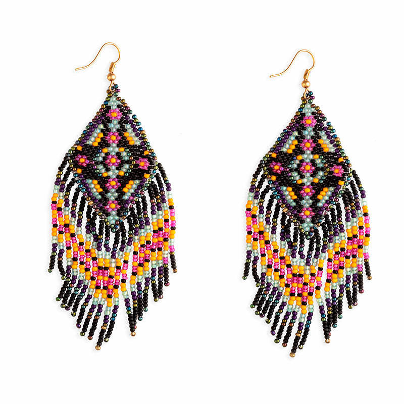 Winds Of Color Beaded Earrings