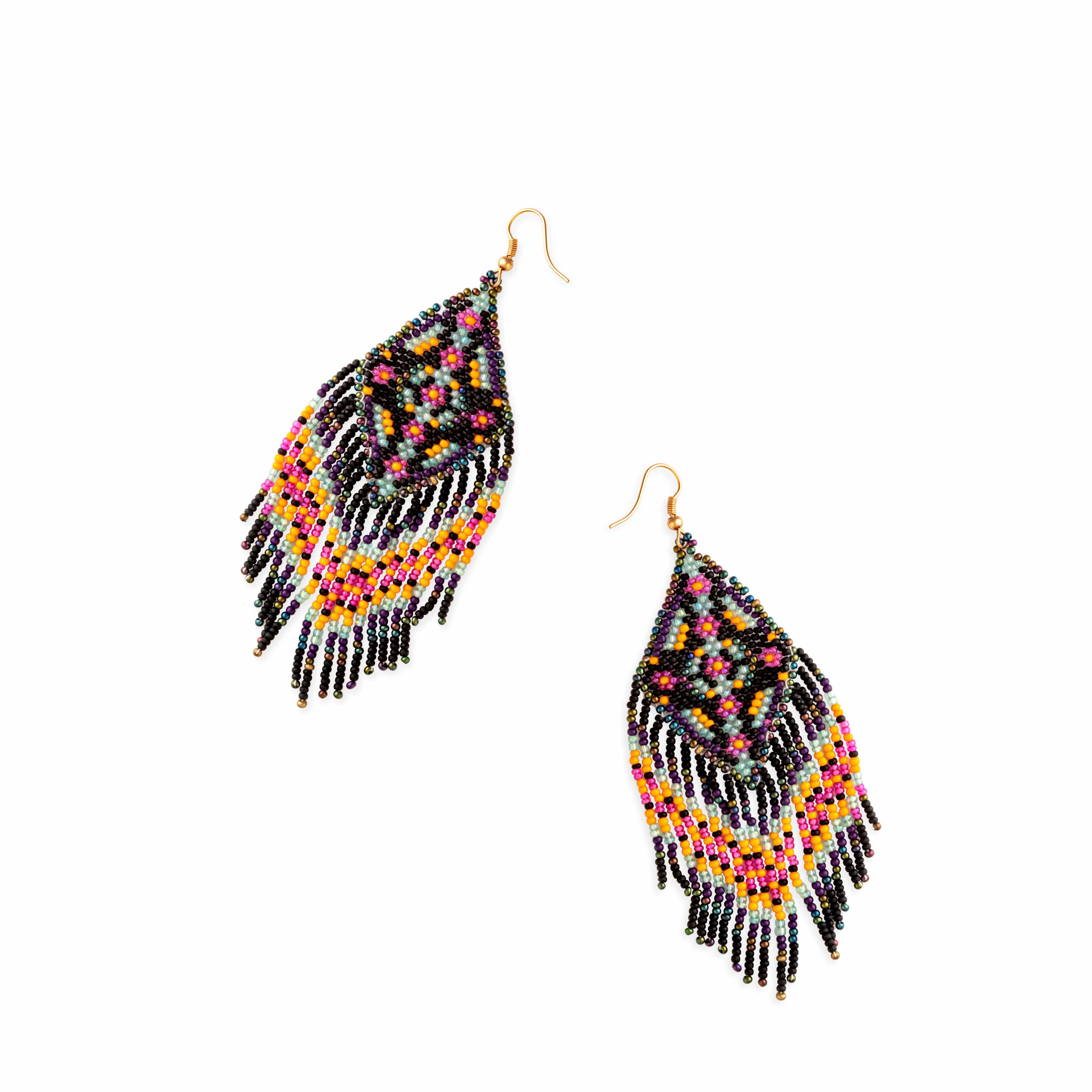 Winds Of Color Beaded Earrings - Myra USA