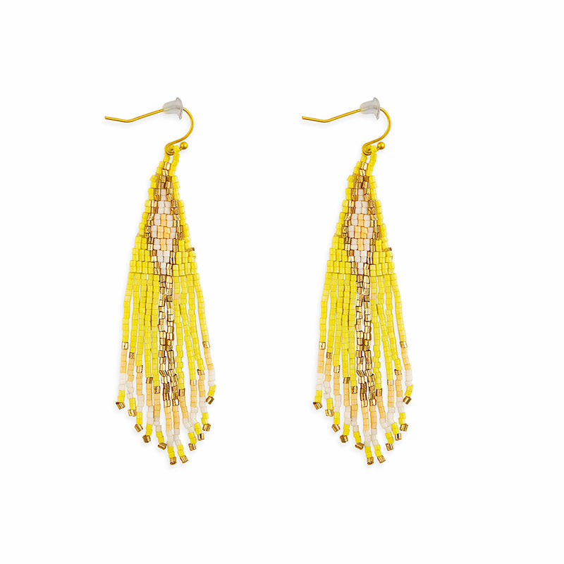 Sun Cast Beaded Earrings