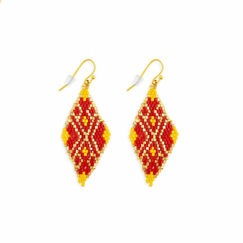 My Spirit's Flame Beaded Earrings