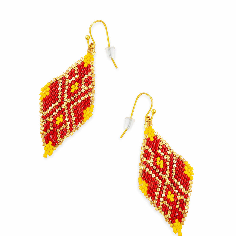 My Spirit's Flame Beaded Earrings