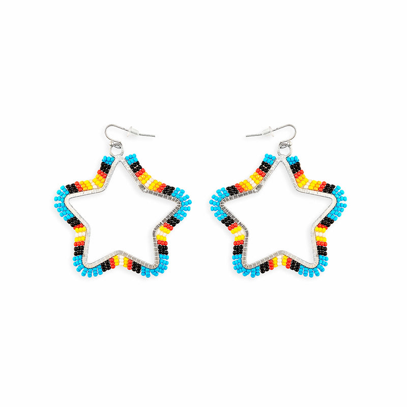 Star Light Star Bright Beaded Earrings