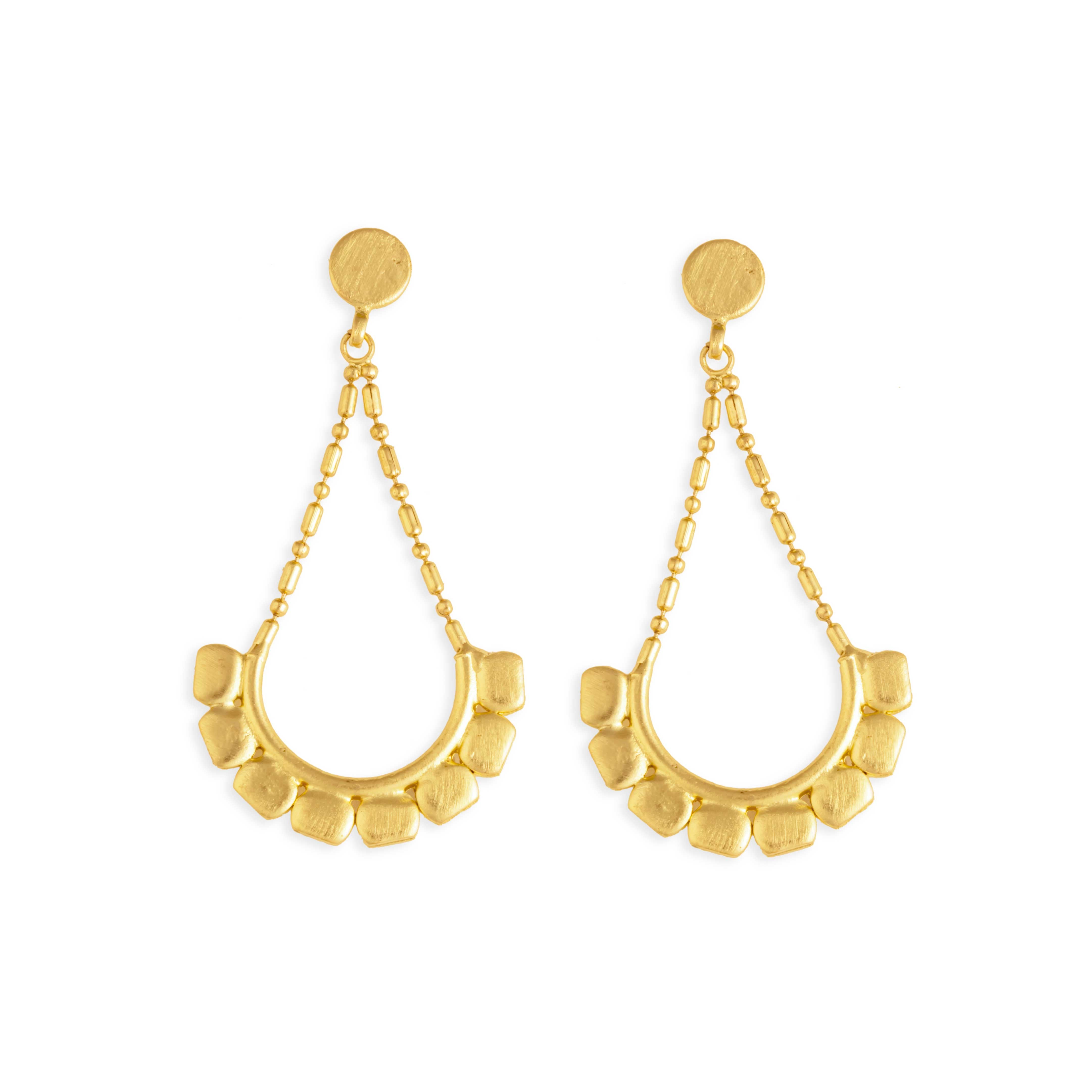 Barbara Gold-Tone Earrings – Myra Bags