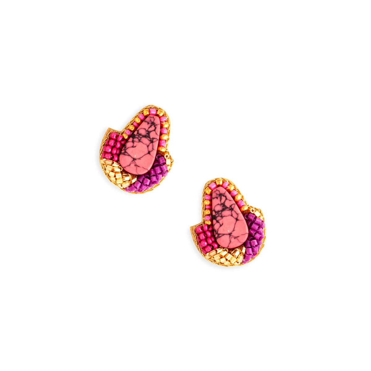 Layla Beaded Studs Earrings - Myra USA