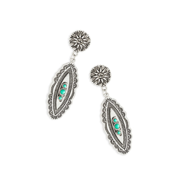 Sunny Trail Silver-Tone Earrings - Myra USA