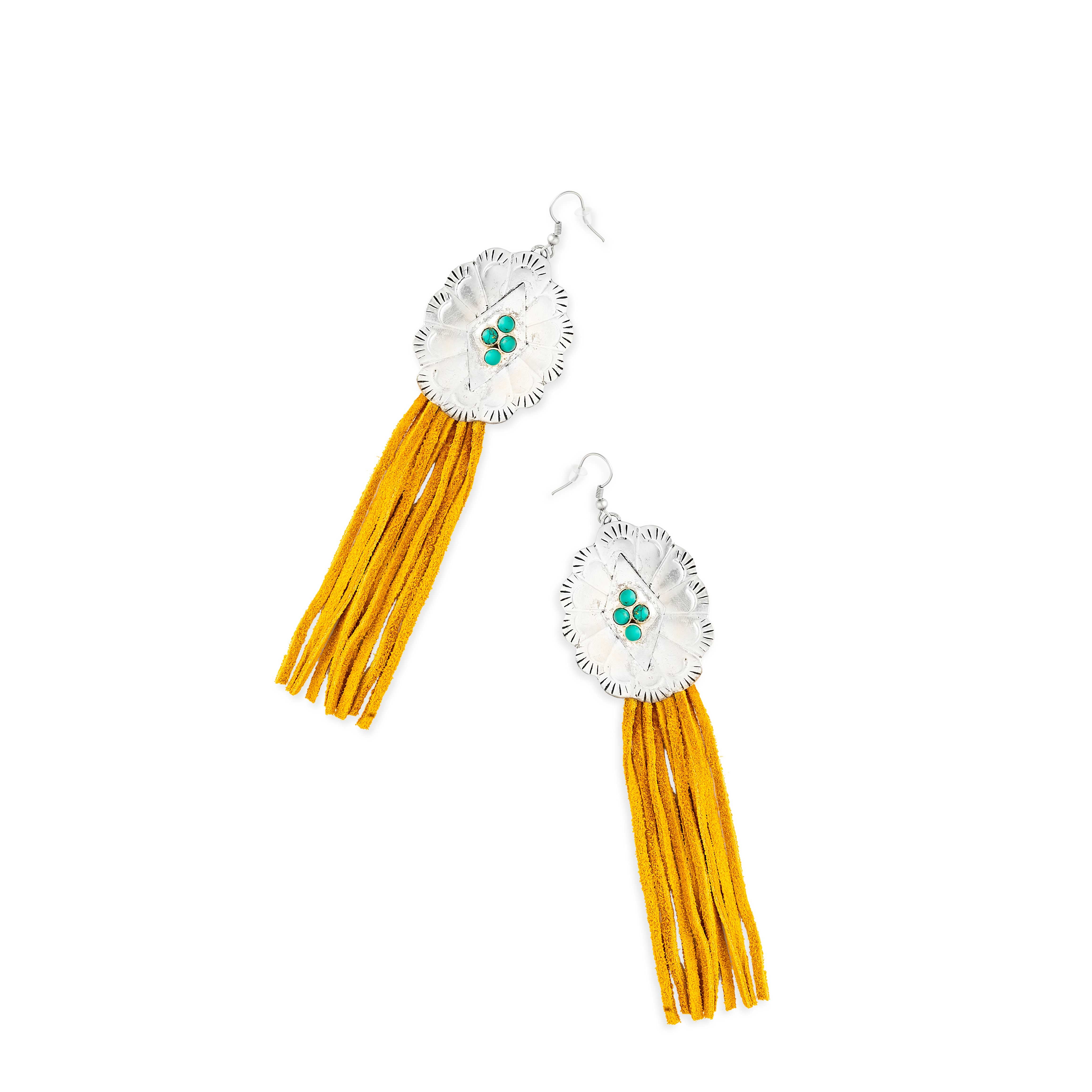Zinnia Canyon Fringe Earring In Gold - Myra USA