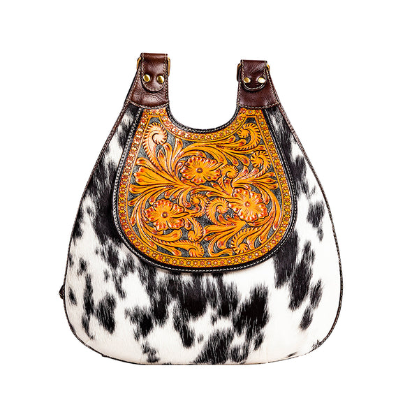Daisy Hill Trail Hand-tooled Backpack Bag - Myra USA