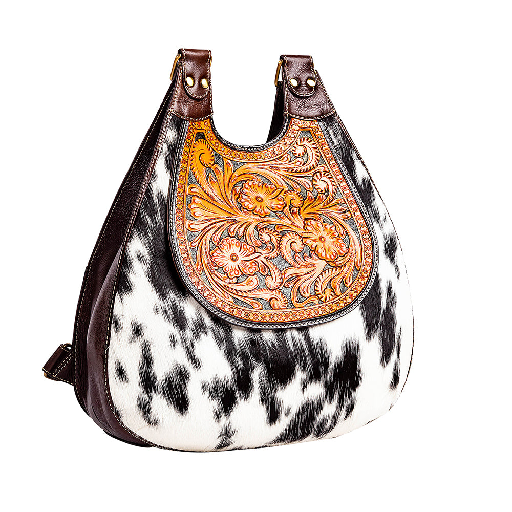 Daisy Hill Trail Hand-tooled Backpack Bag - Myra USA
