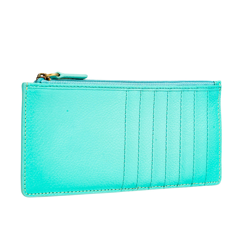 Foothill Creek Long Credit Card Holder in Turquoise